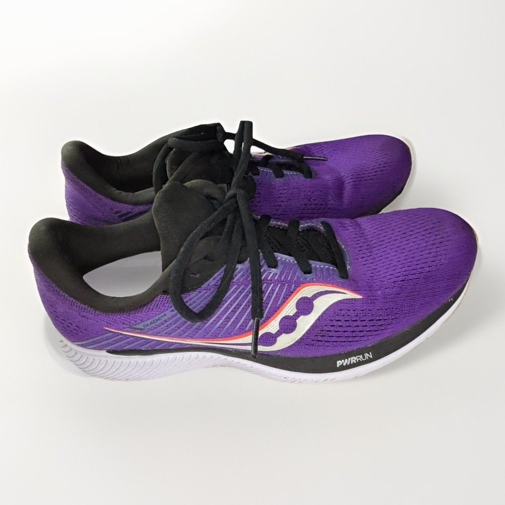 Saucony Guide 14 Women's 10.5 Running Shoes Purple Stability Comfort Sneakers - Picture 2 of 11